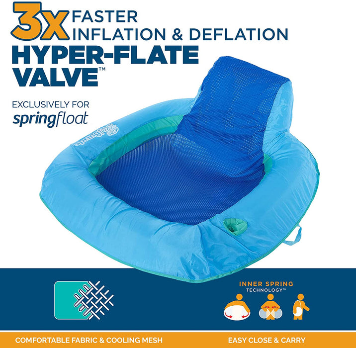 SwimWays - Spring Float Sunseat Inflatable Mesh Cooling Pool Float/Lounger