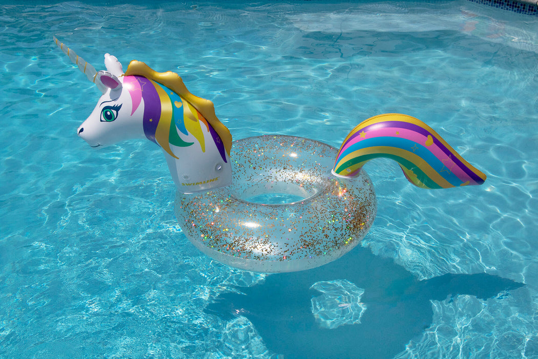 Swimline - Glitter Unicorn Inflatable Pool Ring