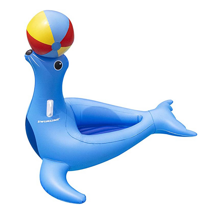 Swimline - Blue Sea Lion with Ball Ride-On Raft