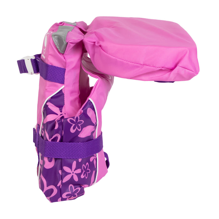Swimline - Kids Life Jacket - 20" Pink and Purple Floral Girl with Handle